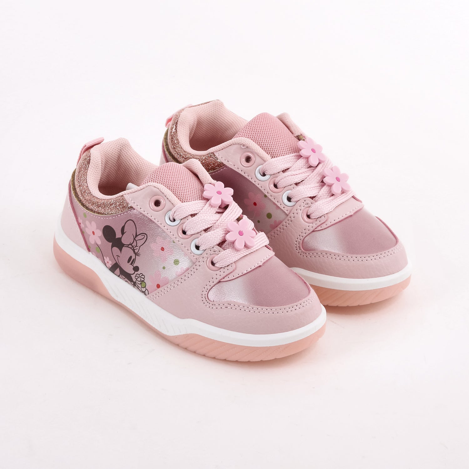 Zapatilla Luces Niña Minnie Disney Glitter Rosado