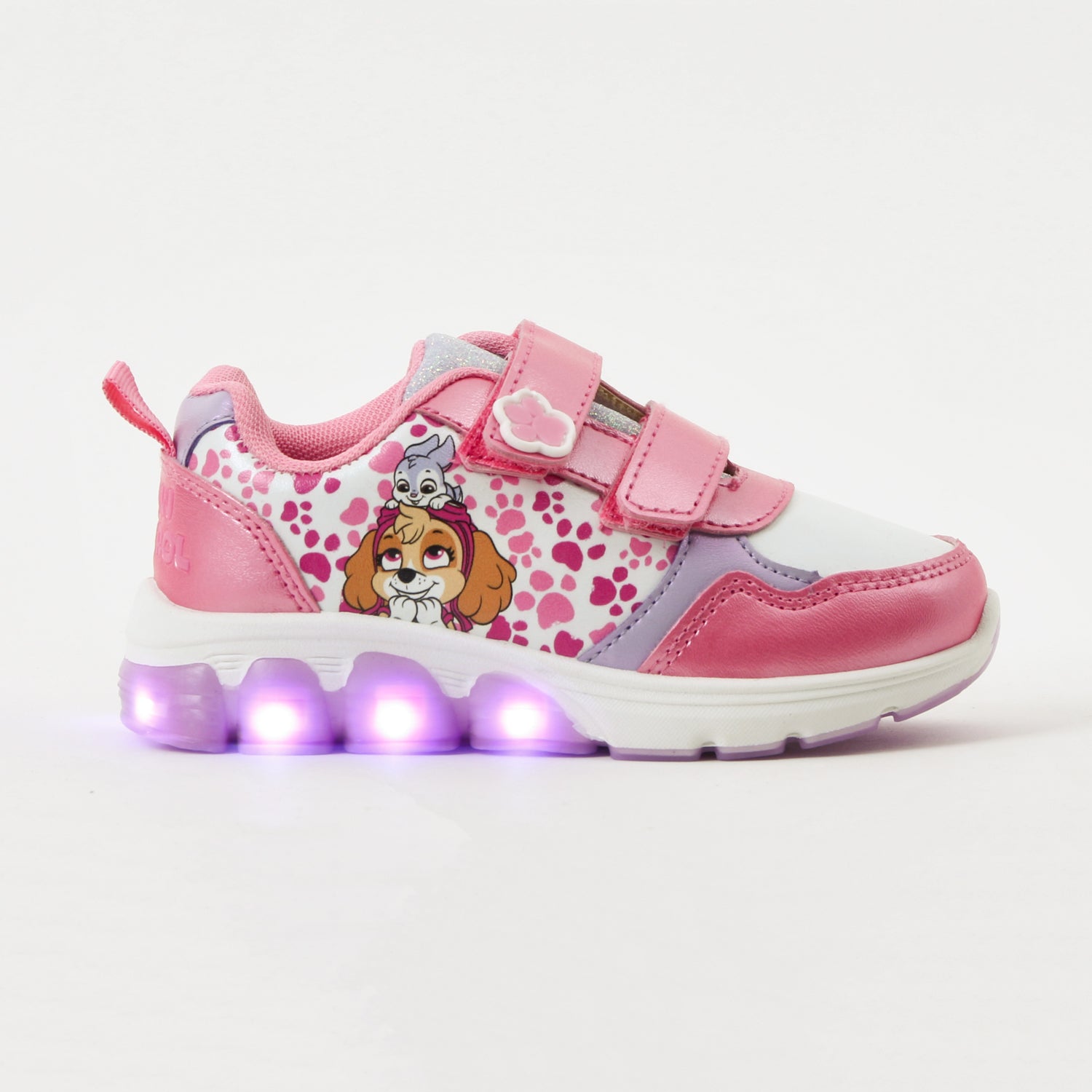 Zapatilla Luces Niña Paw Patrol Patitas Rosado