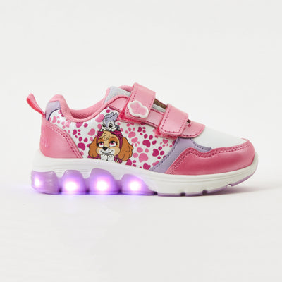 Zapatilla Luces Niña Paw Patrol Patitas Rosado