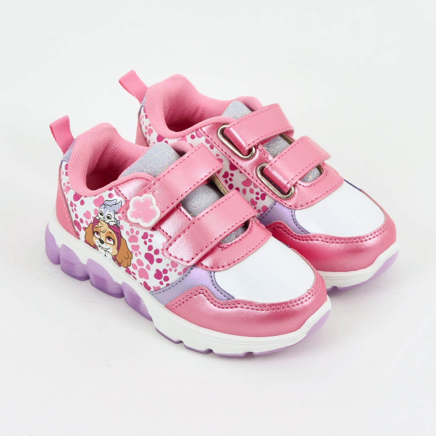Zapatilla Luces Niña Paw Patrol Patitas Rosado