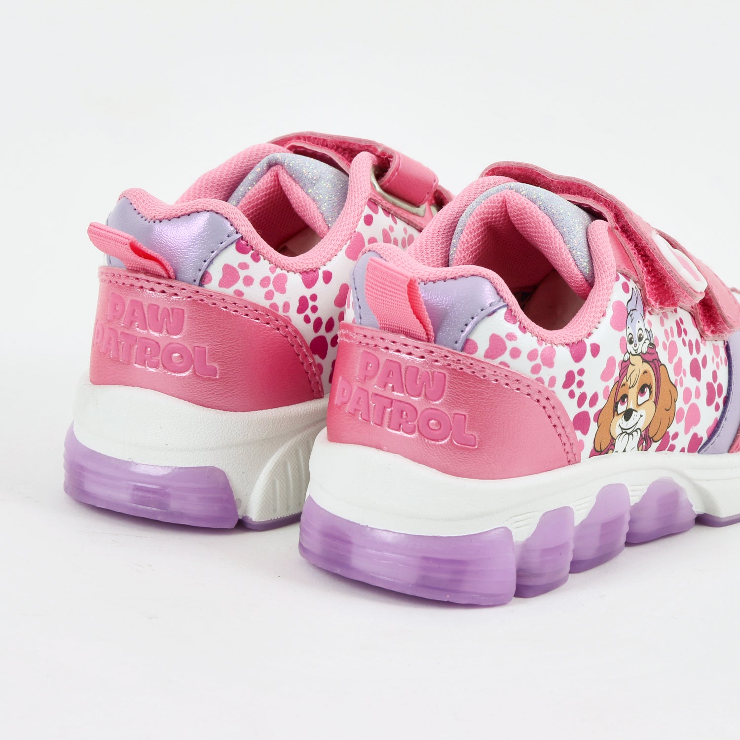 Zapatilla Luces Niña Paw Patrol Patitas Rosado