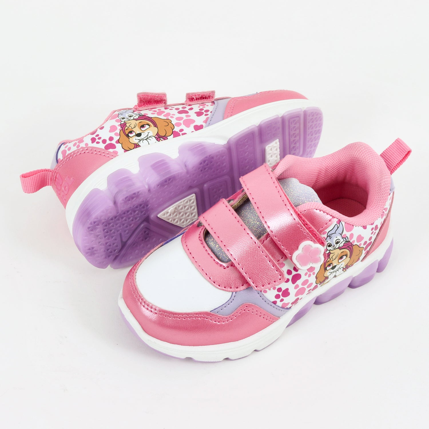 Zapatilla Luces Niña Paw Patrol Patitas Rosado