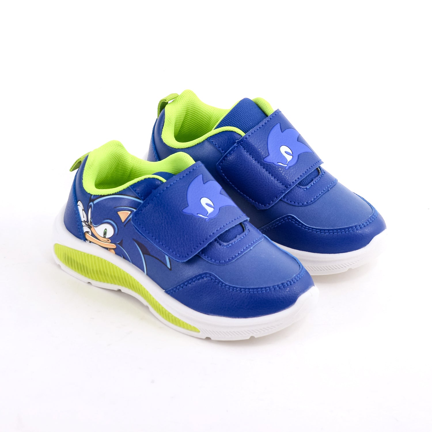 Zapatilla Luces Niño Sonic Full Print Azul
