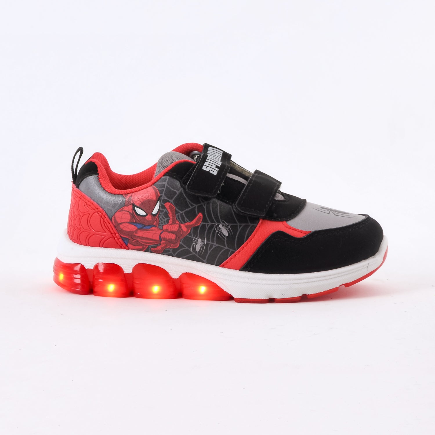 Zapatilla Luces Niño Spiderman Marvel Rojo