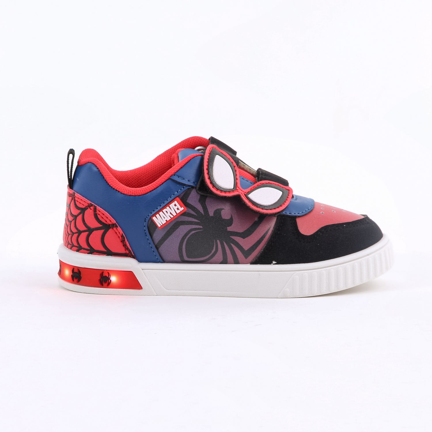 Zapatilla Luces Niño Spiderman Marvel Ojos Rojo