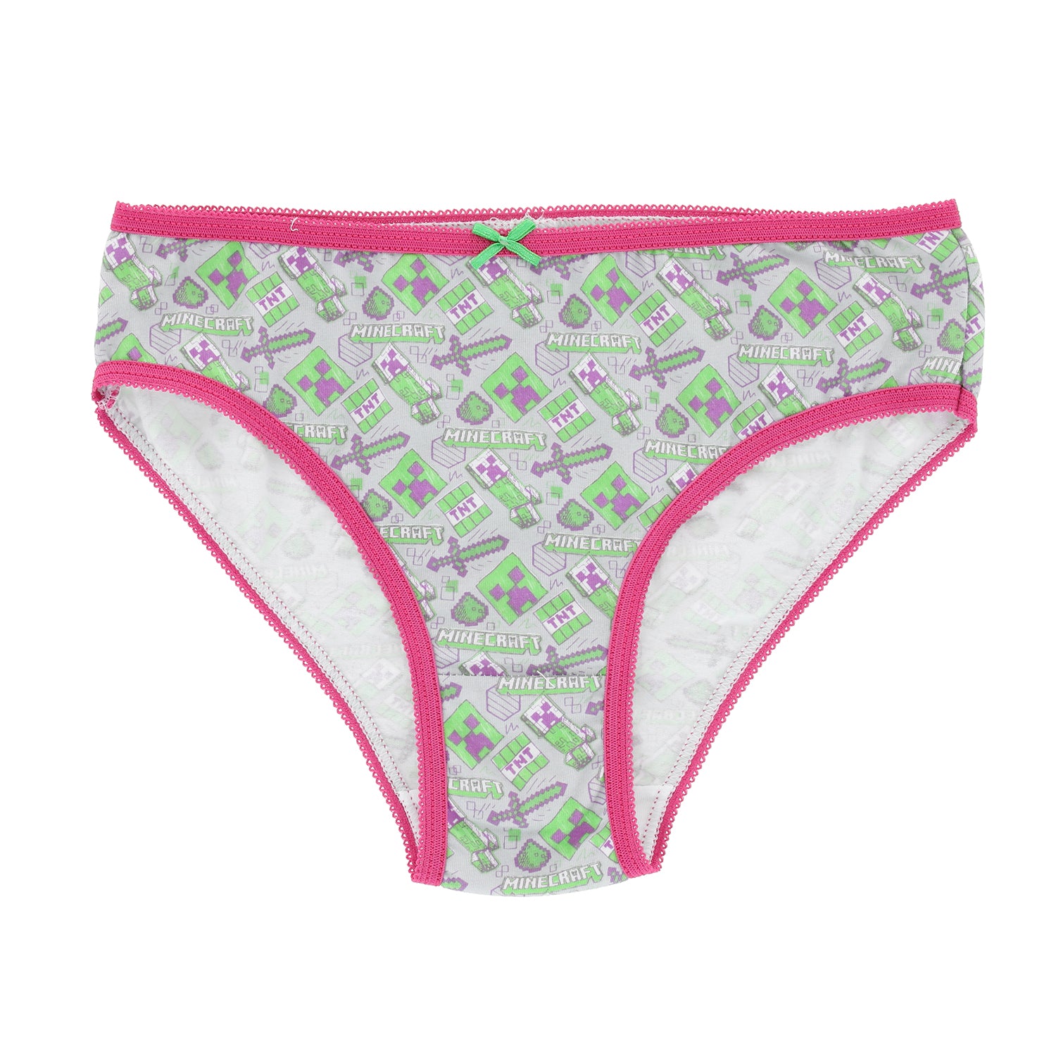 Tripack Calzones Niña Icono Rosado Minecraft