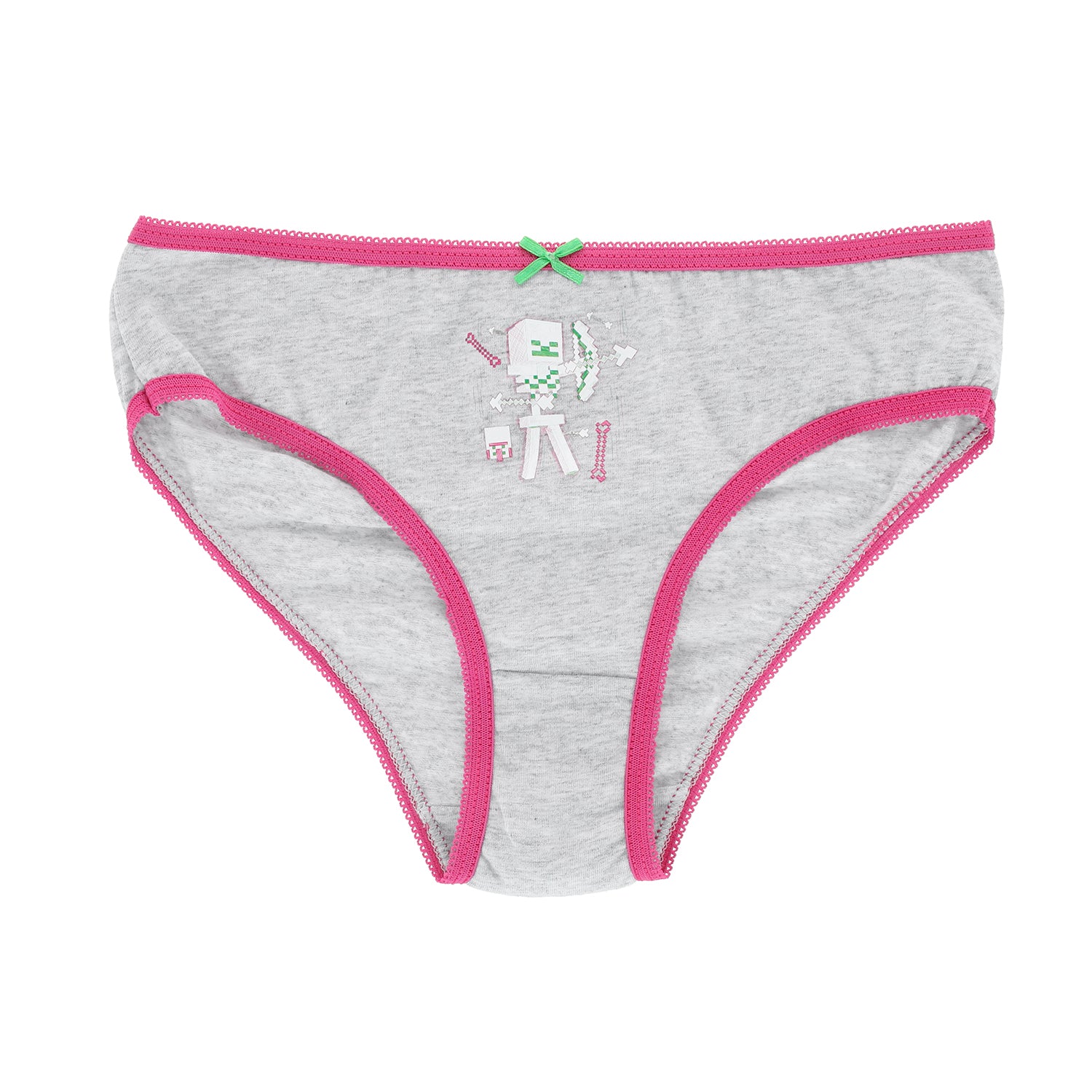 Tripack Calzones Niña Icono Rosado Minecraft