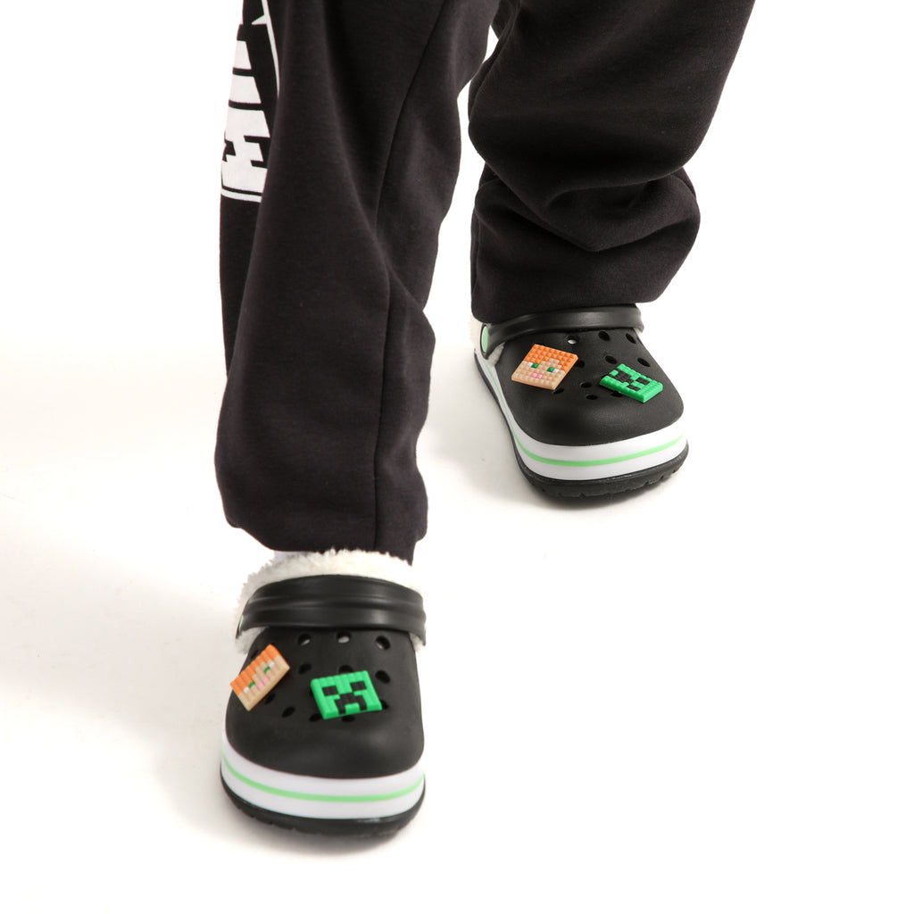 Zueco de Eva Con Chiporro Niño Pins Negro Minecraft