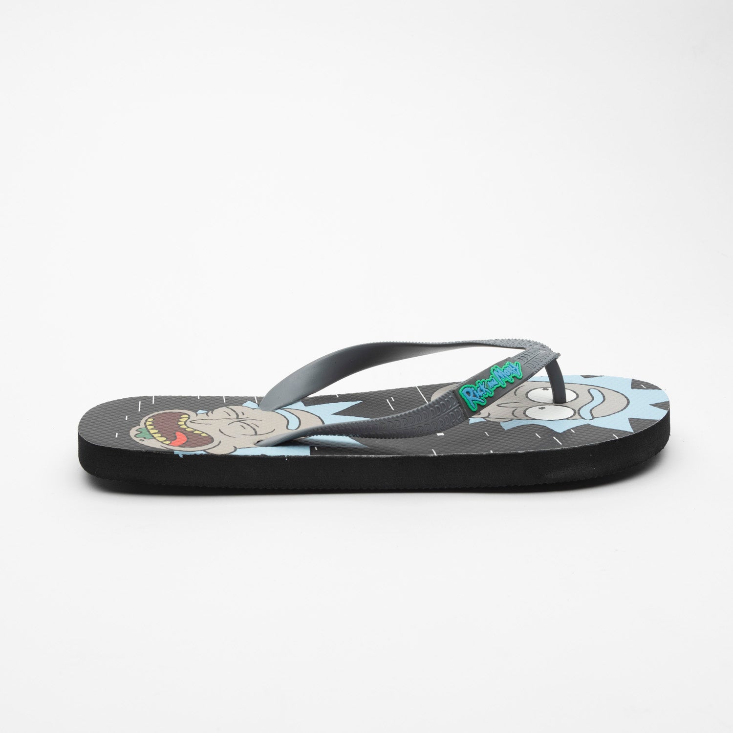 Sandalia Hombre Crazy Face Negro Rick and Morty