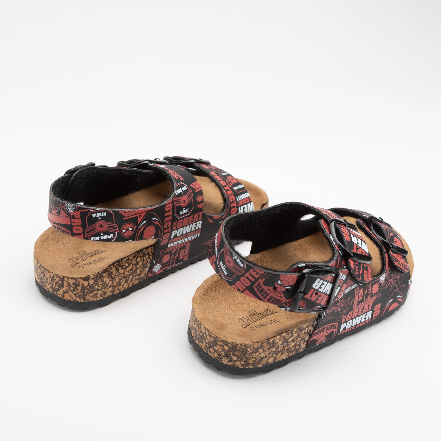 Sandalias Niño Spiderman Black Negro Marvel
