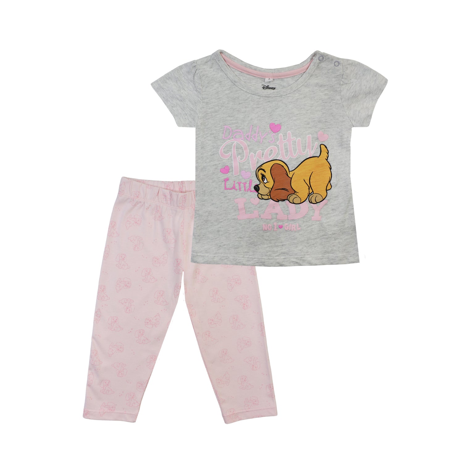 Pijama Niña Dama y Vagabundo Little Rosado Disney