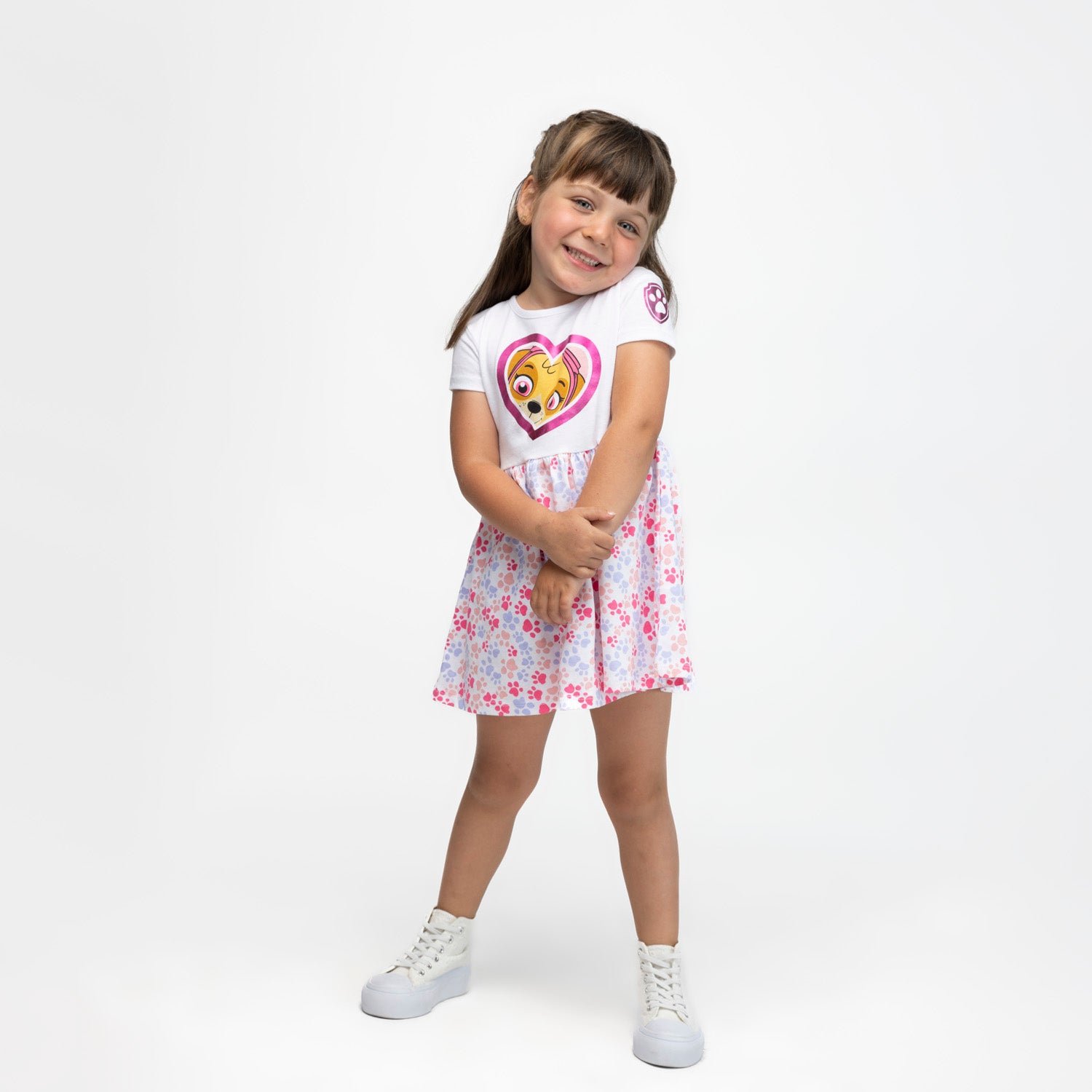 Vestido Niña Skye Corazon Blanco Paw Patrol
