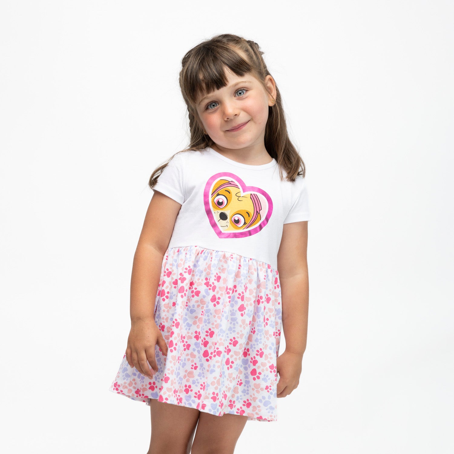 Vestido Niña Skye Corazon Blanco Paw Patrol