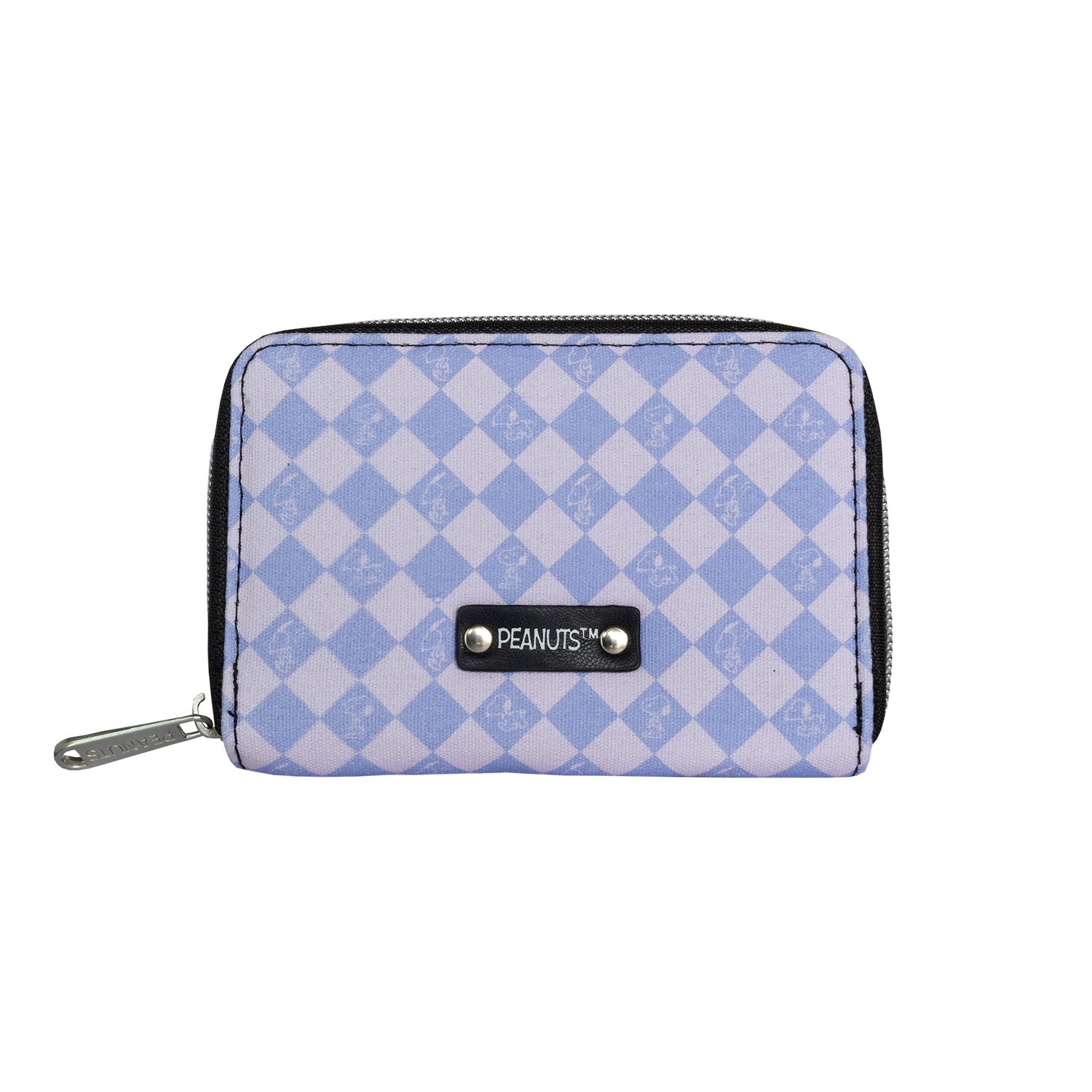 Billetera Mujer Cuadros Celeste Snoopy