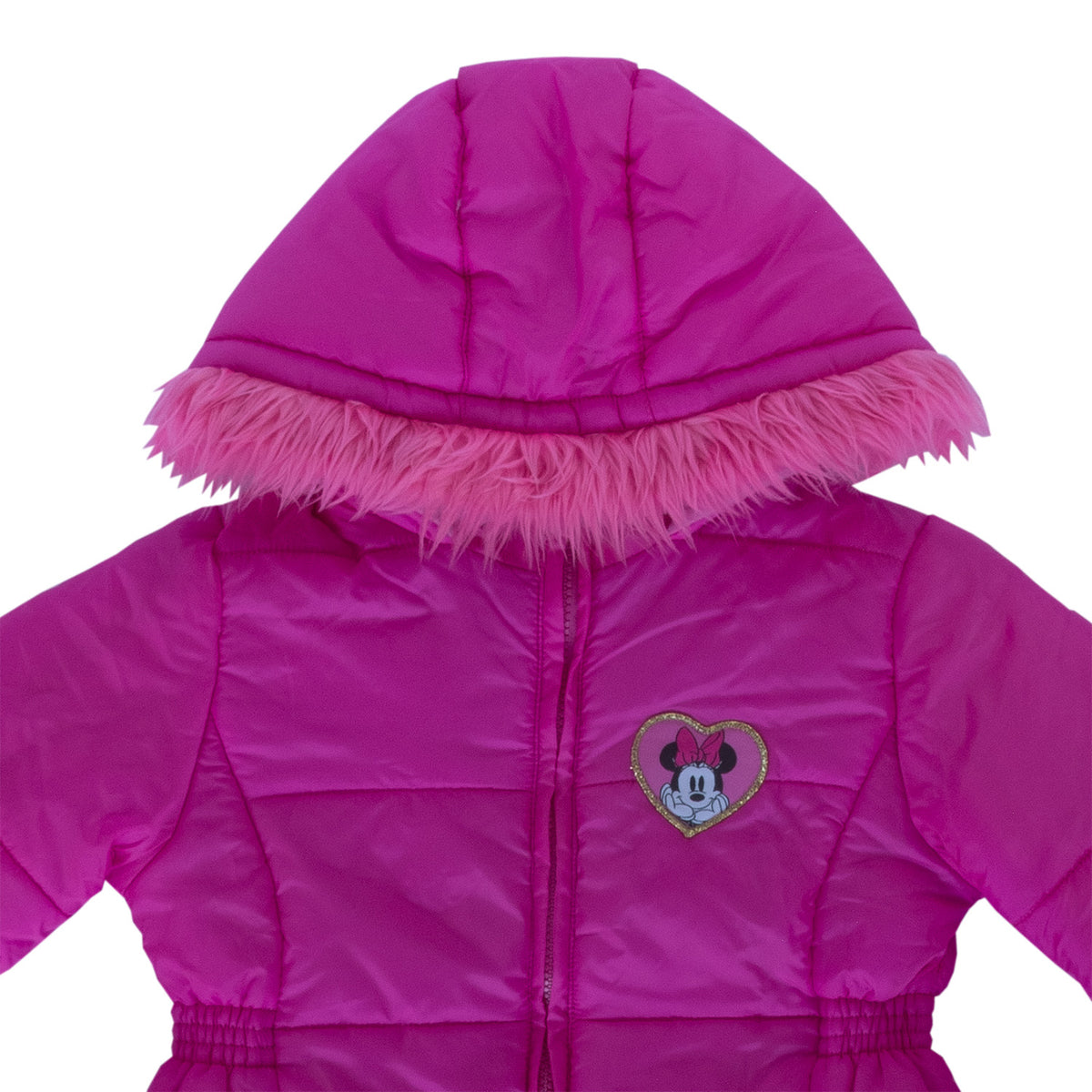 Parka Niña Minnie Corazon Rosado Disney