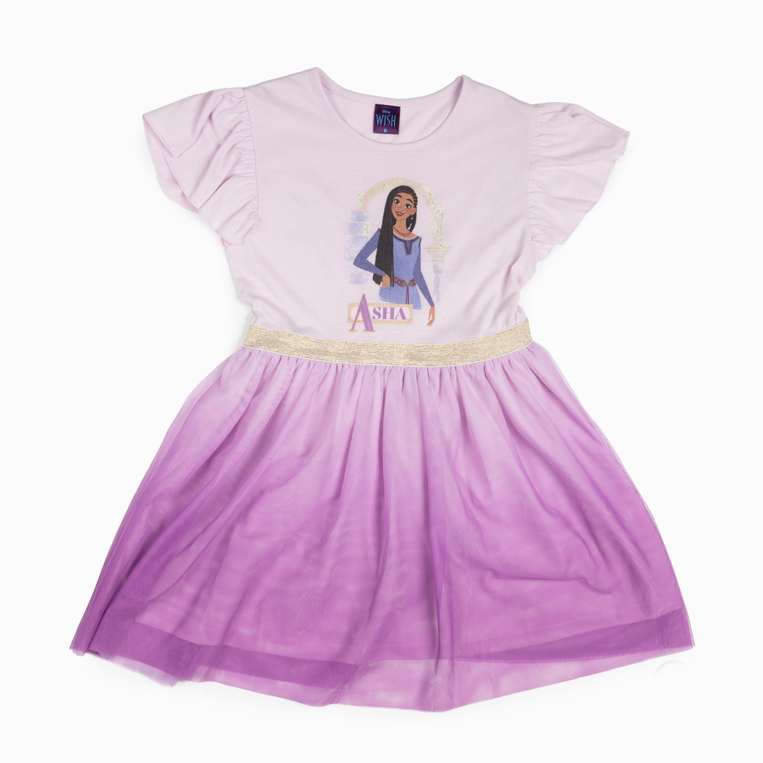 Vestido Niña Wish Brillos Rosa Disney