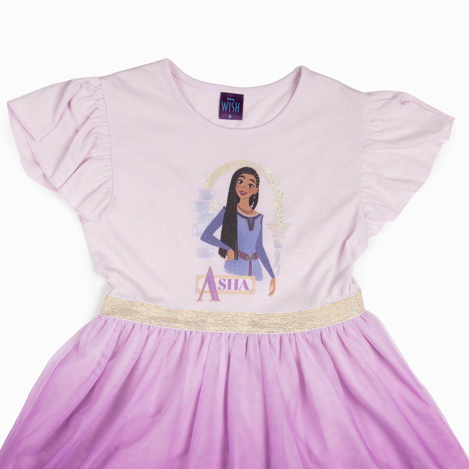 Vestido Niña Wish Brillos Rosa Disney