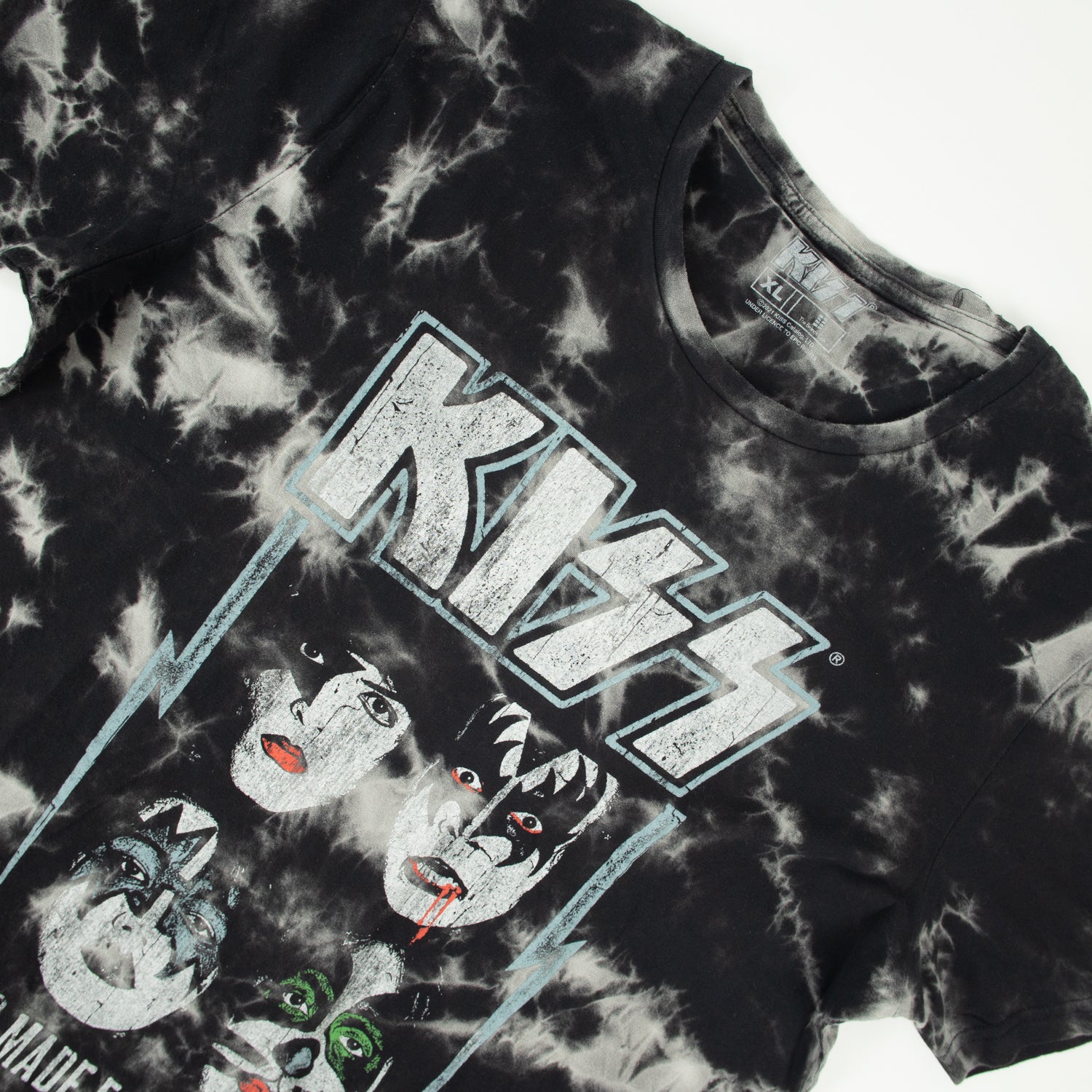 Polera Hombre  Kiss Band Tie Dye