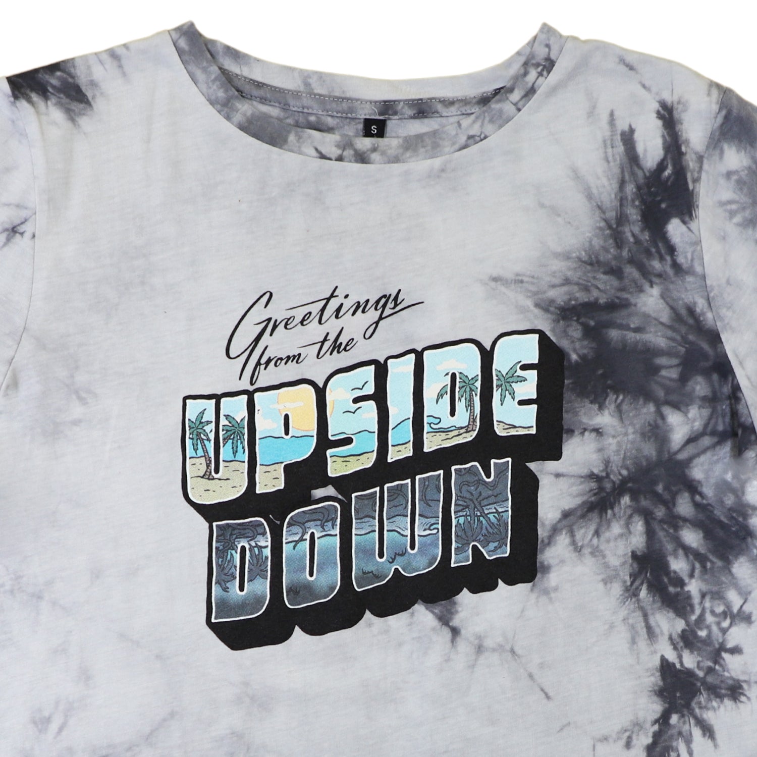 Polera Mujer Stranger Things Upside Gris Stranger Things