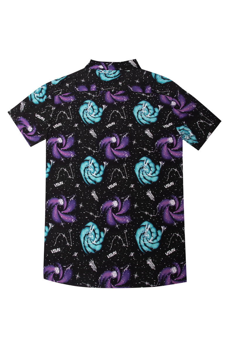 Guayabera Hombre Galaxia Negro Nasa