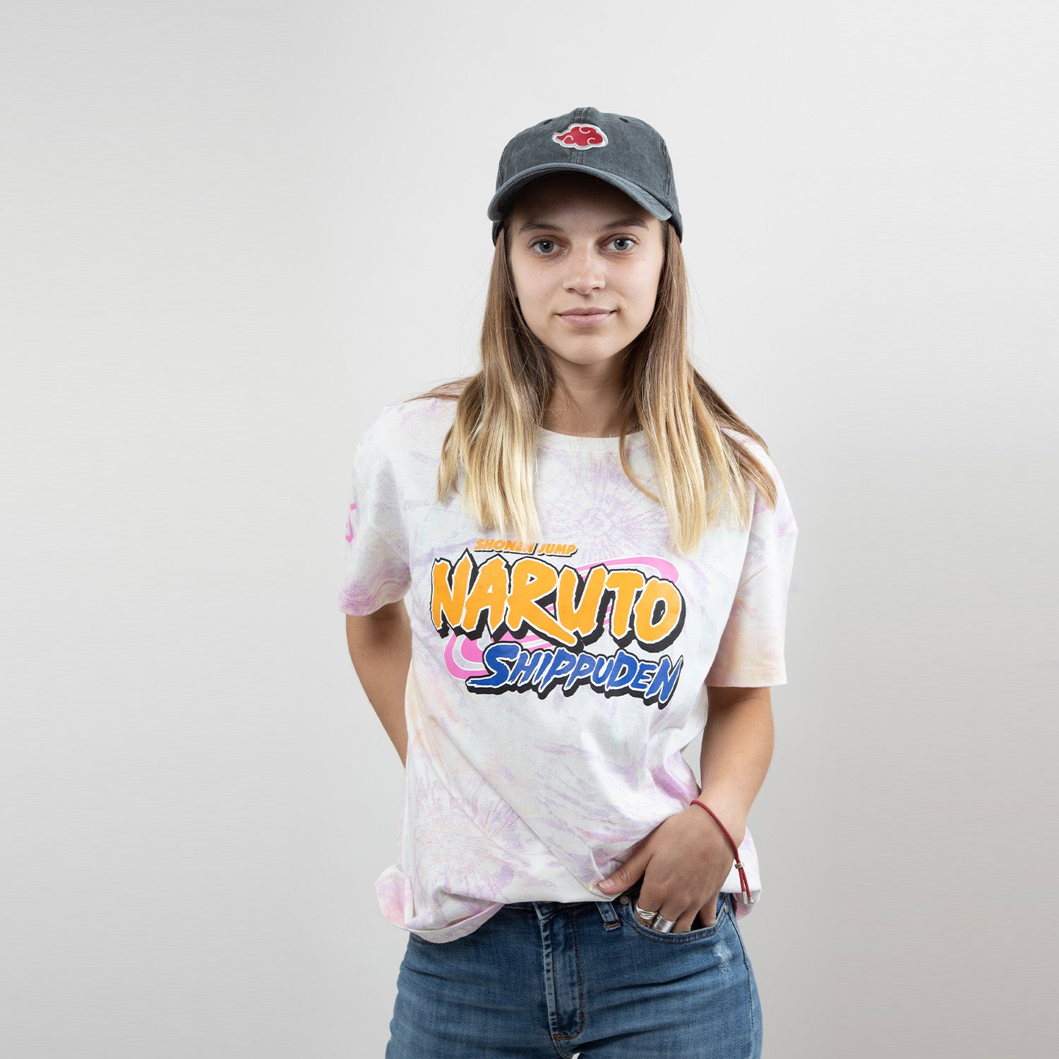 Polera Mujer Tie Dye Gris Naruto