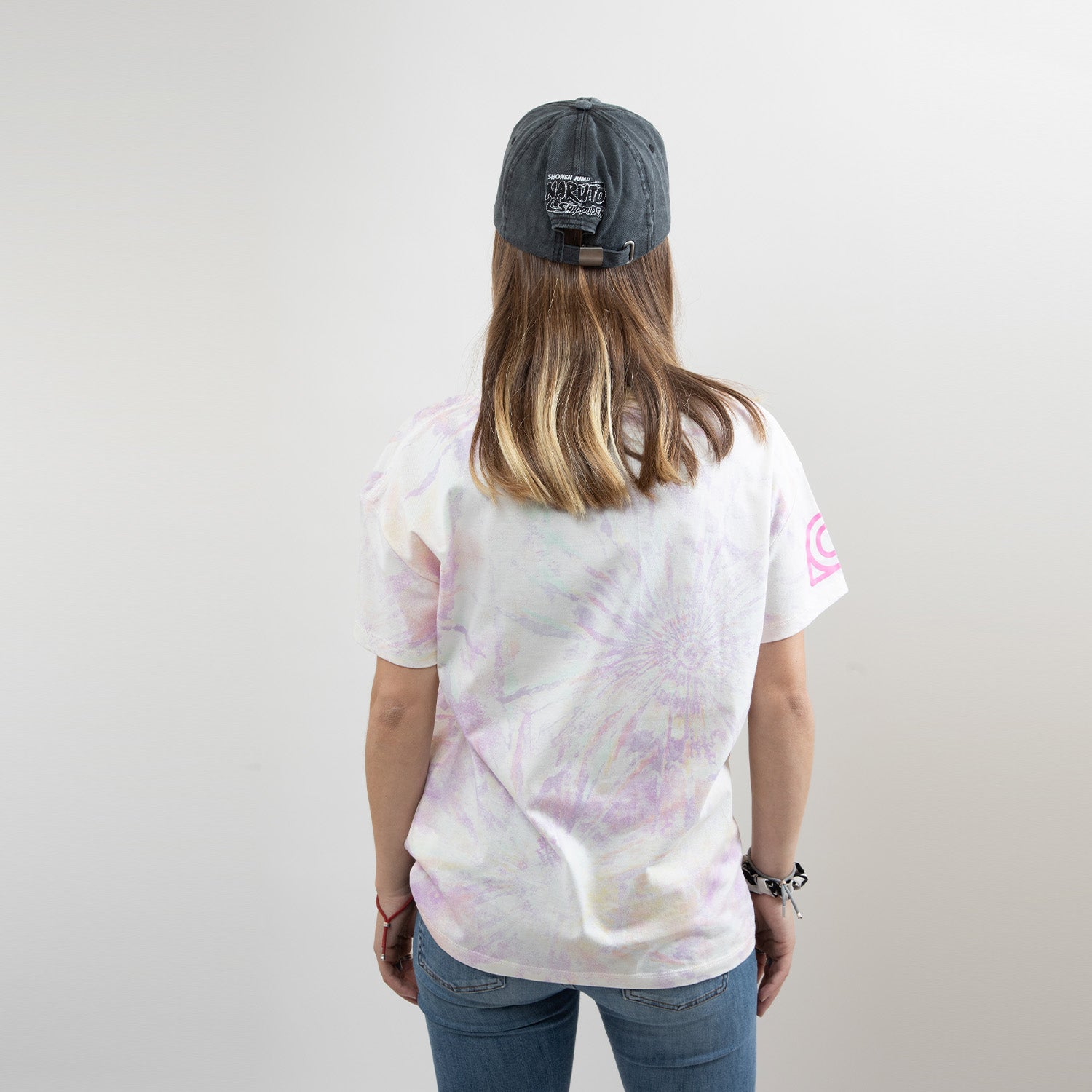 Polera Mujer Tie Dye Gris Naruto