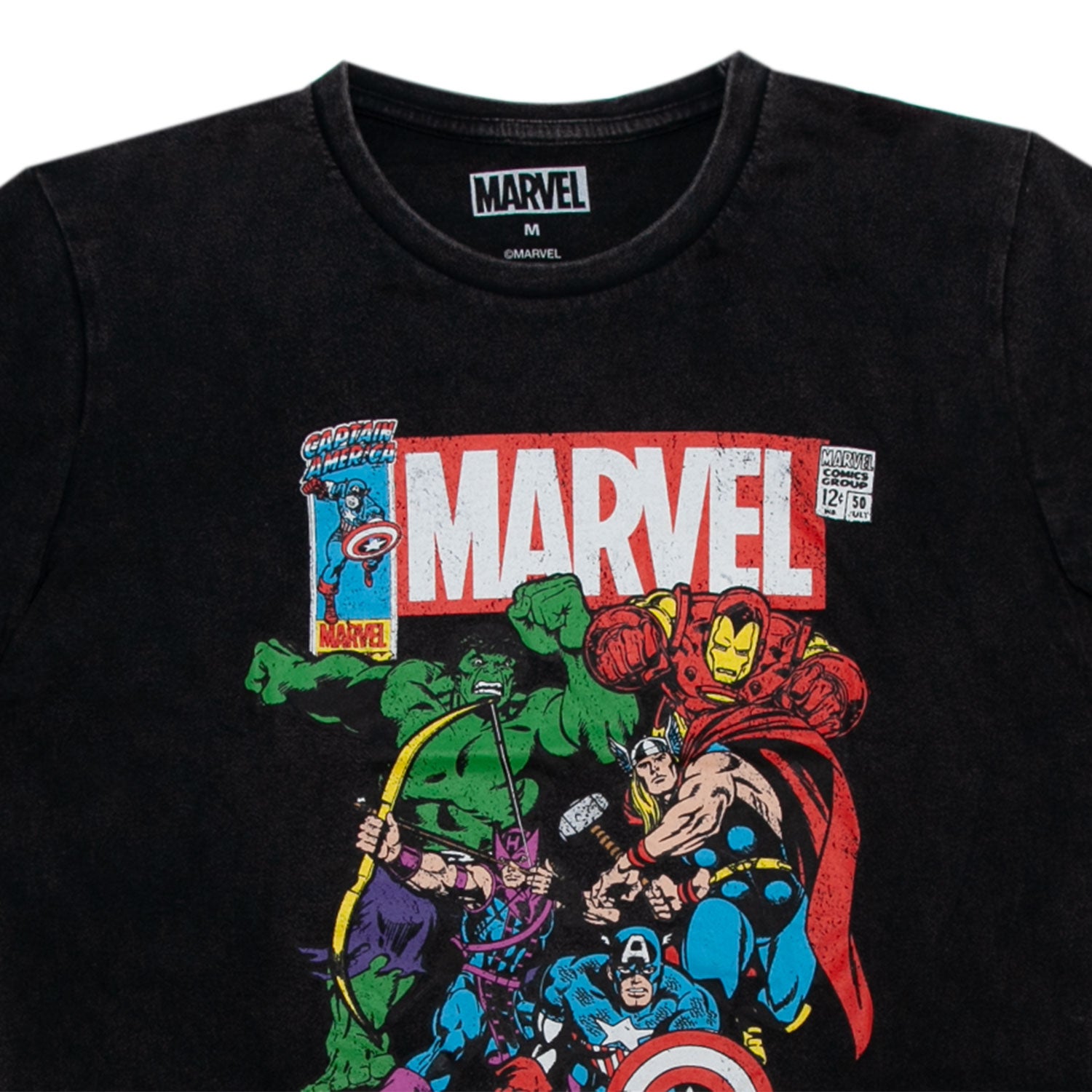 Polera Hombre Avengers Vintage Team Gris Marvel