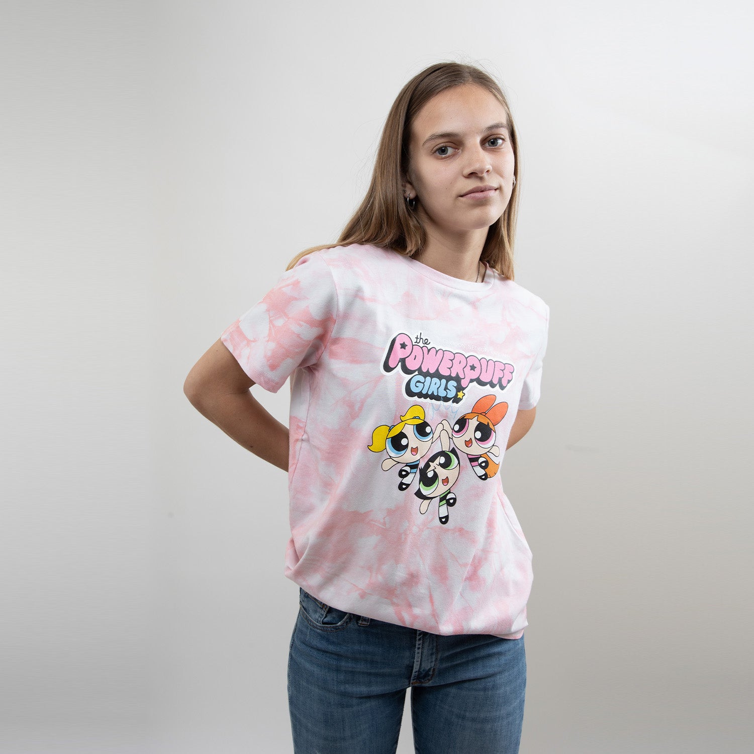 Polera Mujer Las chicas superpoderosas Hi 5 Rosado Cartoon Network