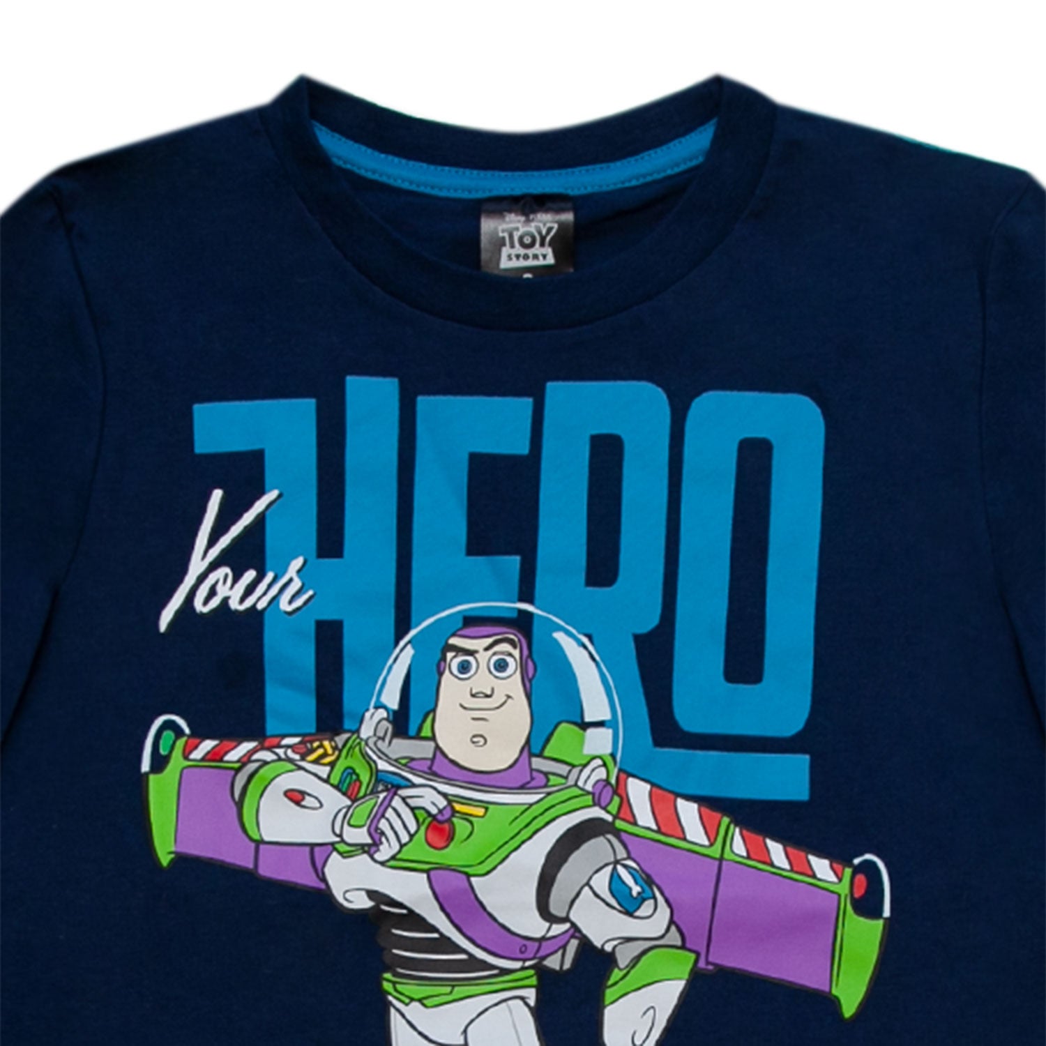 Polera Manga Larga Niño Buzz Alas Azul Disney