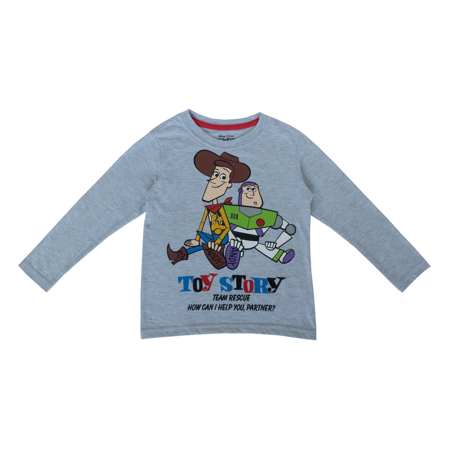 Polera Manga Larga Niño Toy Story Duo Gris Disney