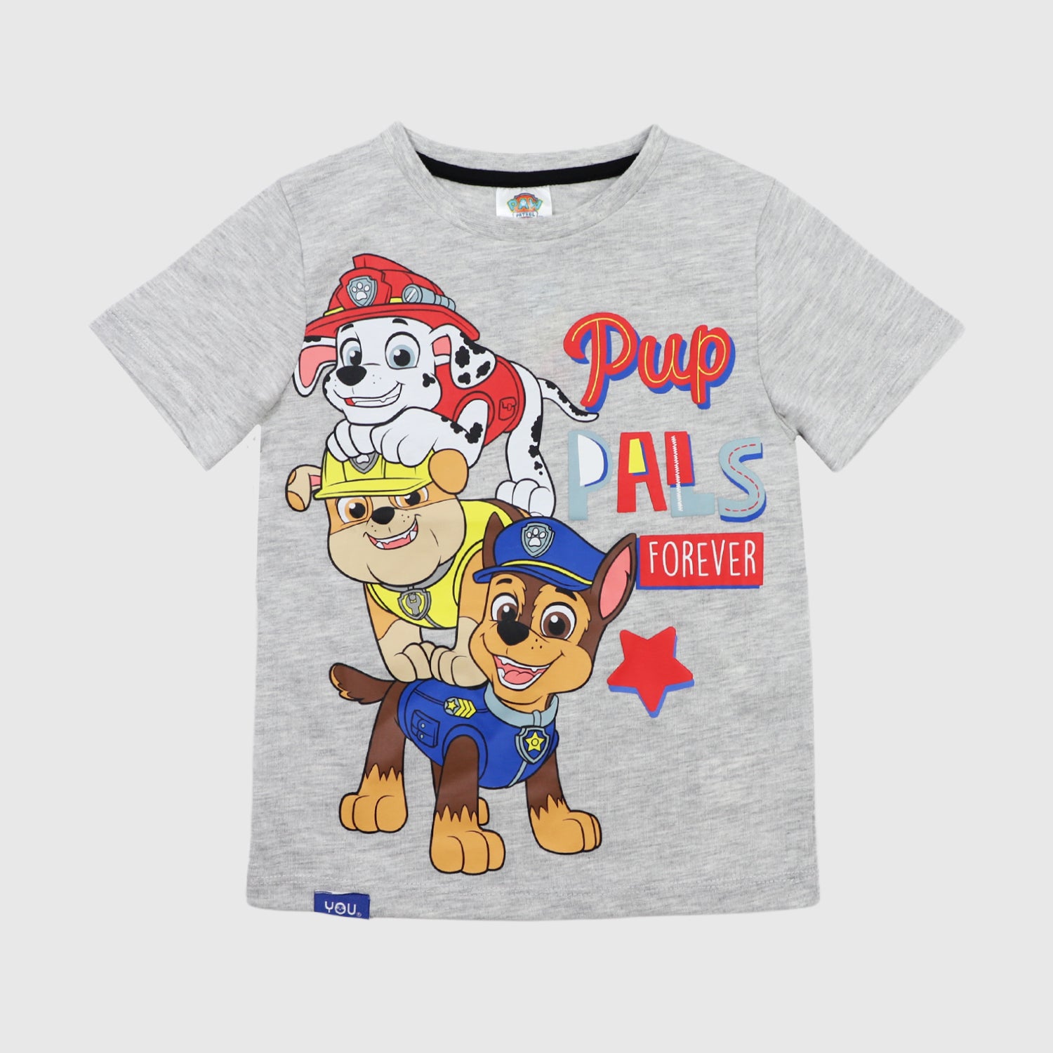 Polera Niño Chase Pup Pals Gris Paw Patrol