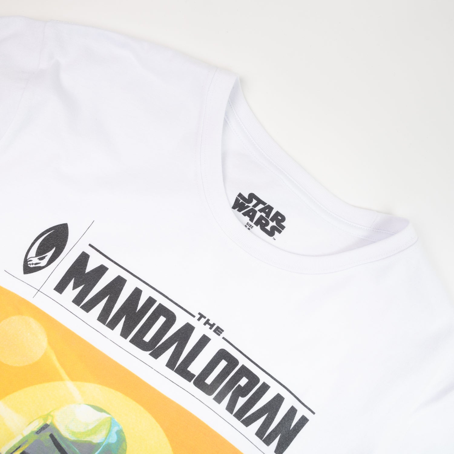 Polera Hombre Mandalorian Picture Blanco Star Wars