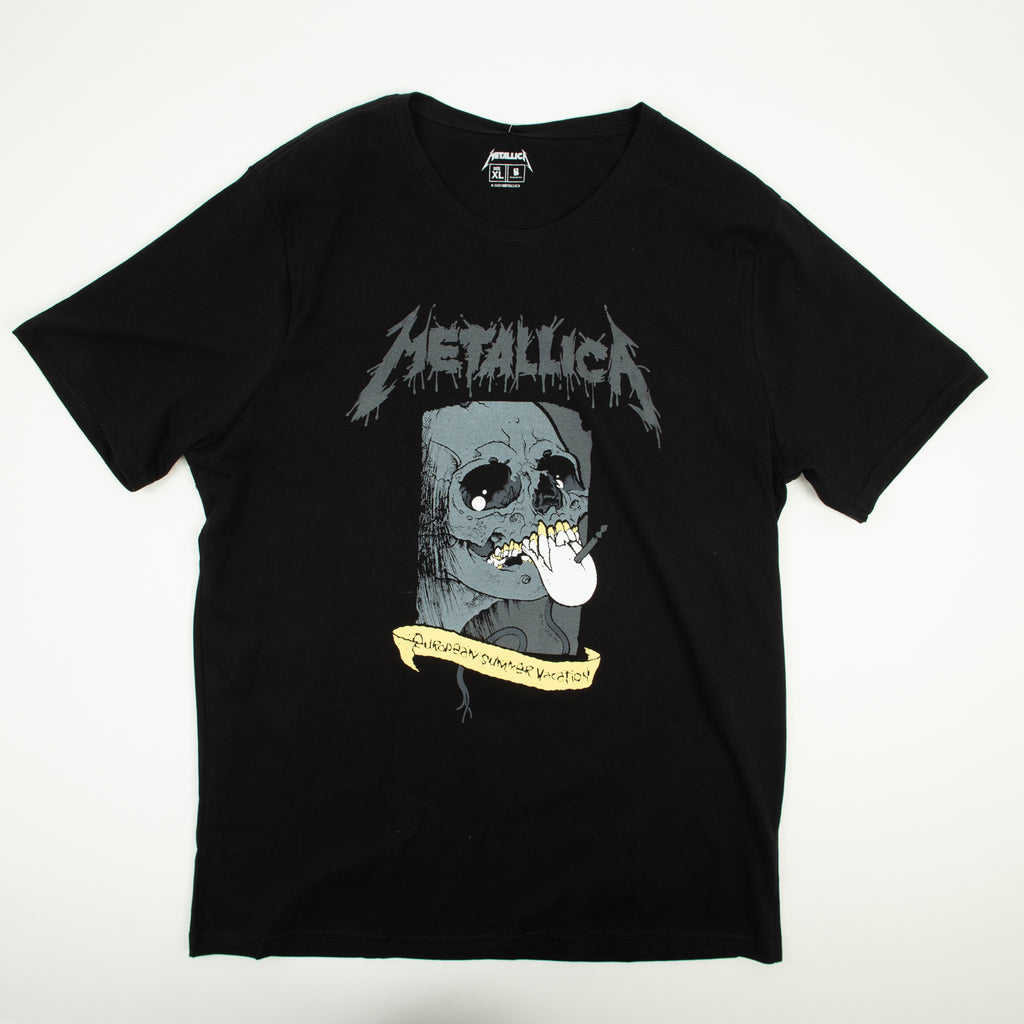 Polera Hombre  Metallica Lengua Negro