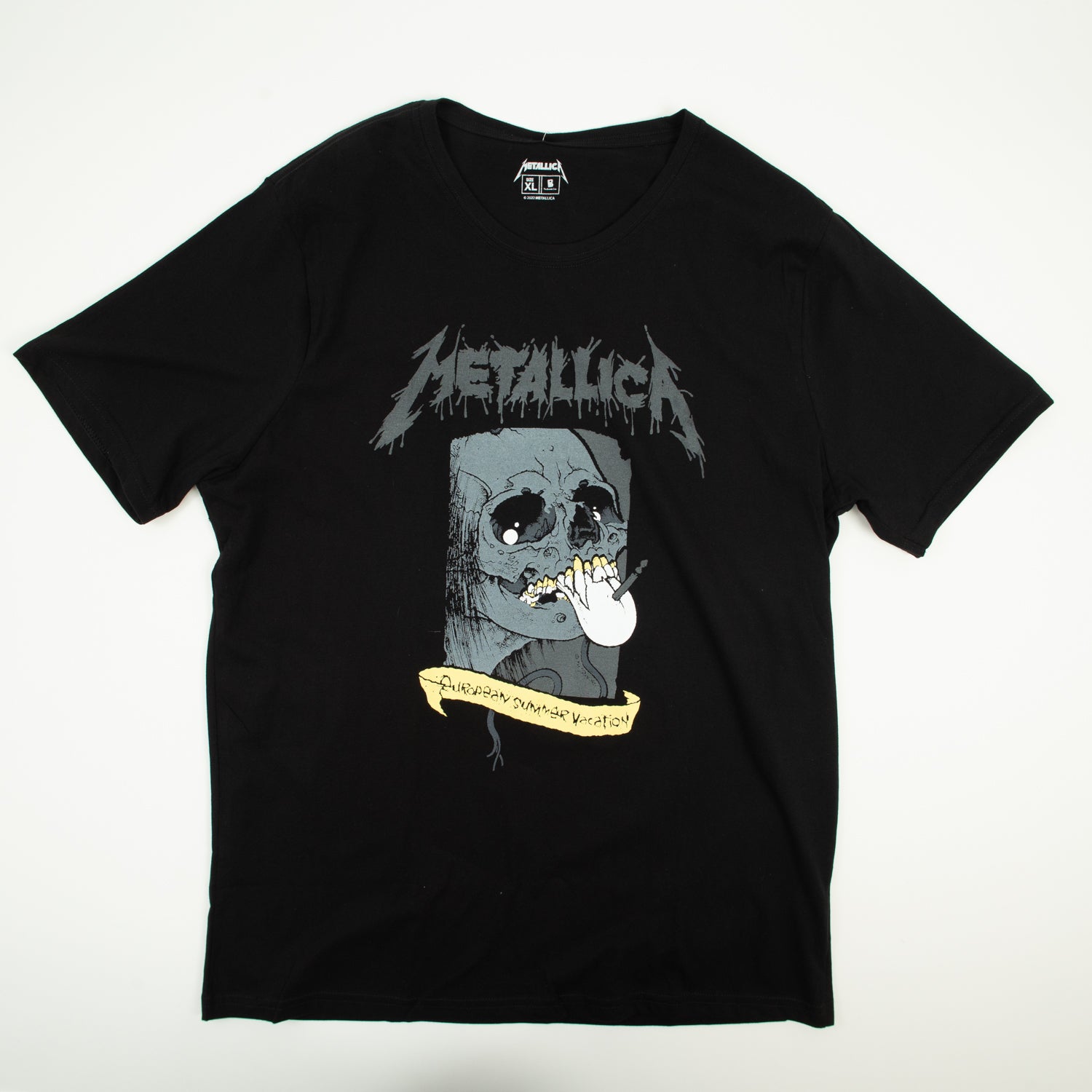 Polera Hombre  Metallica Lengua Negro