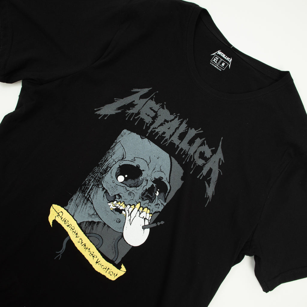 Polera Hombre  Metallica Lengua Negro