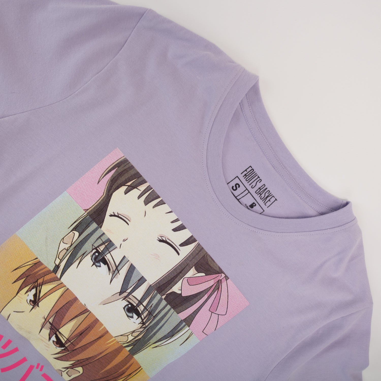 Polera Mujer Face Morado Fruits Basket
