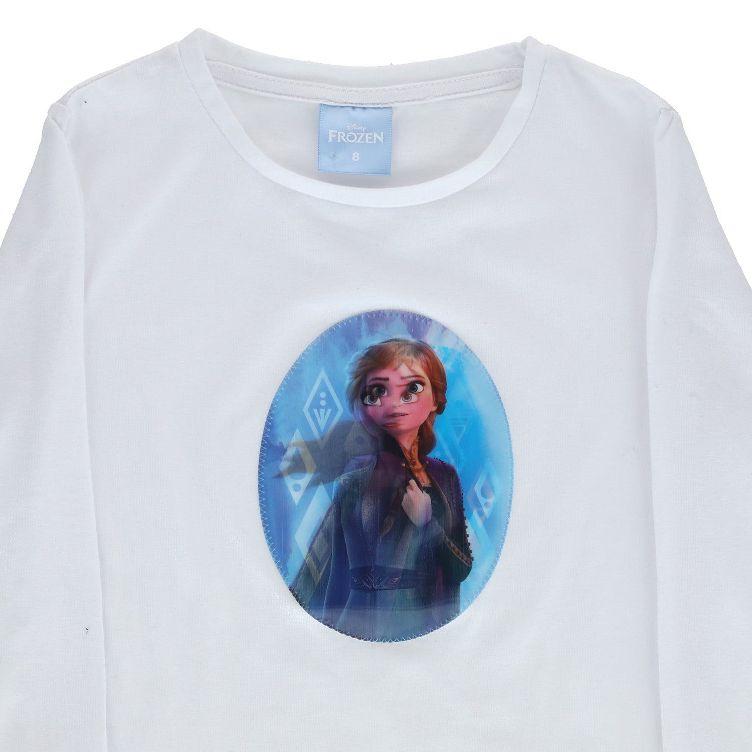 Polera Manga Larga Niña Frozen Princess Blanco Disney