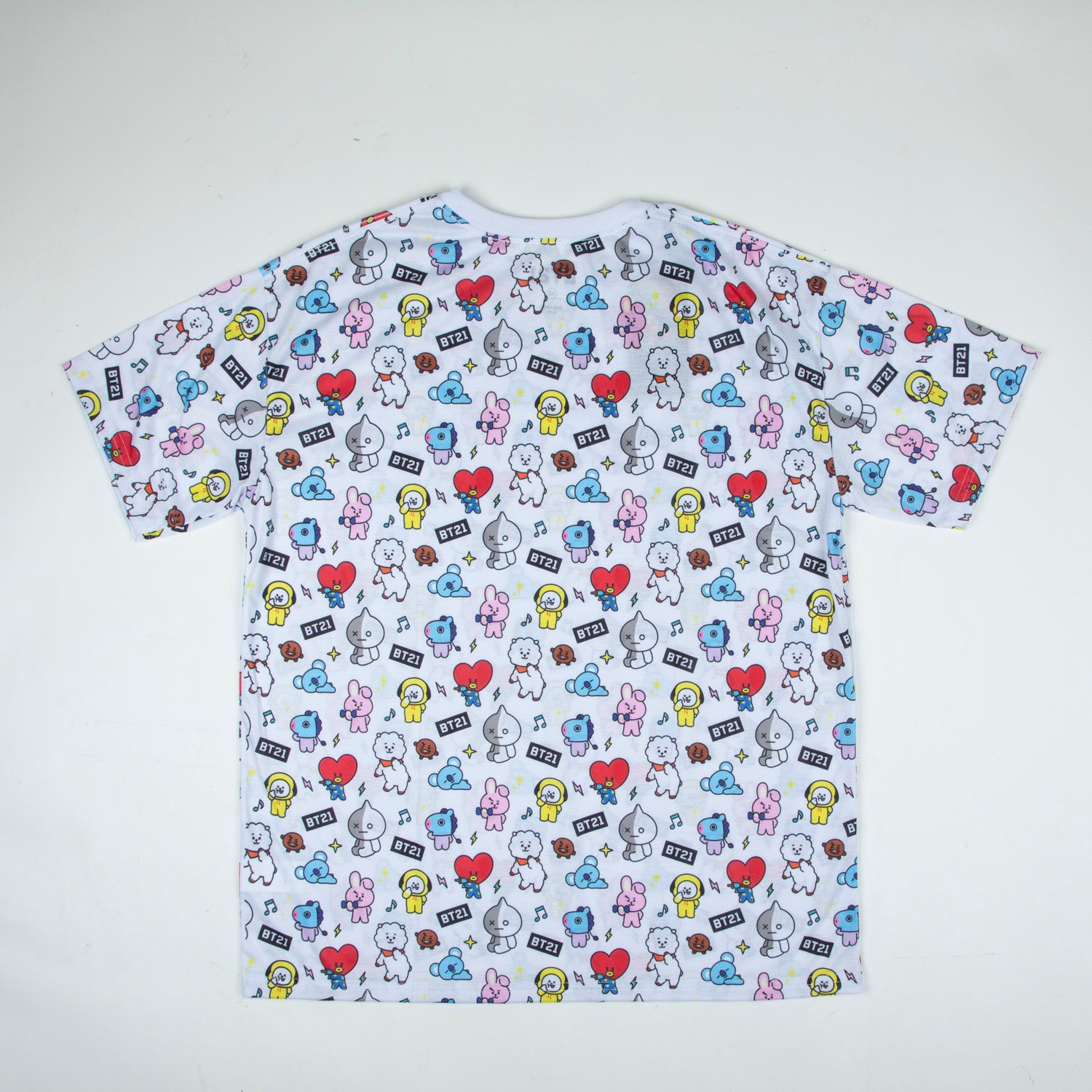 Polera Mujer Full Figuras Blanco Bt21