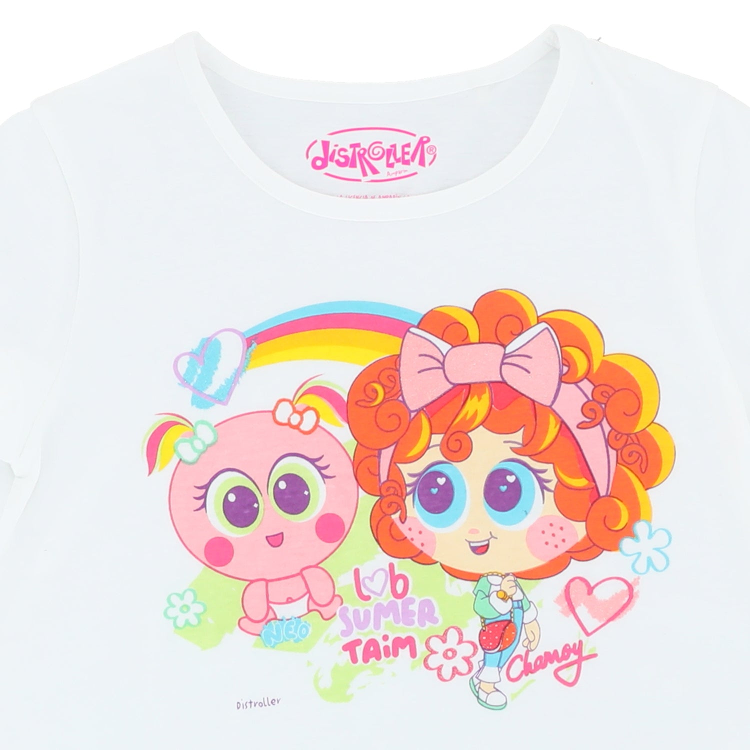 Polera Niña Luv summer Blanco Distroller