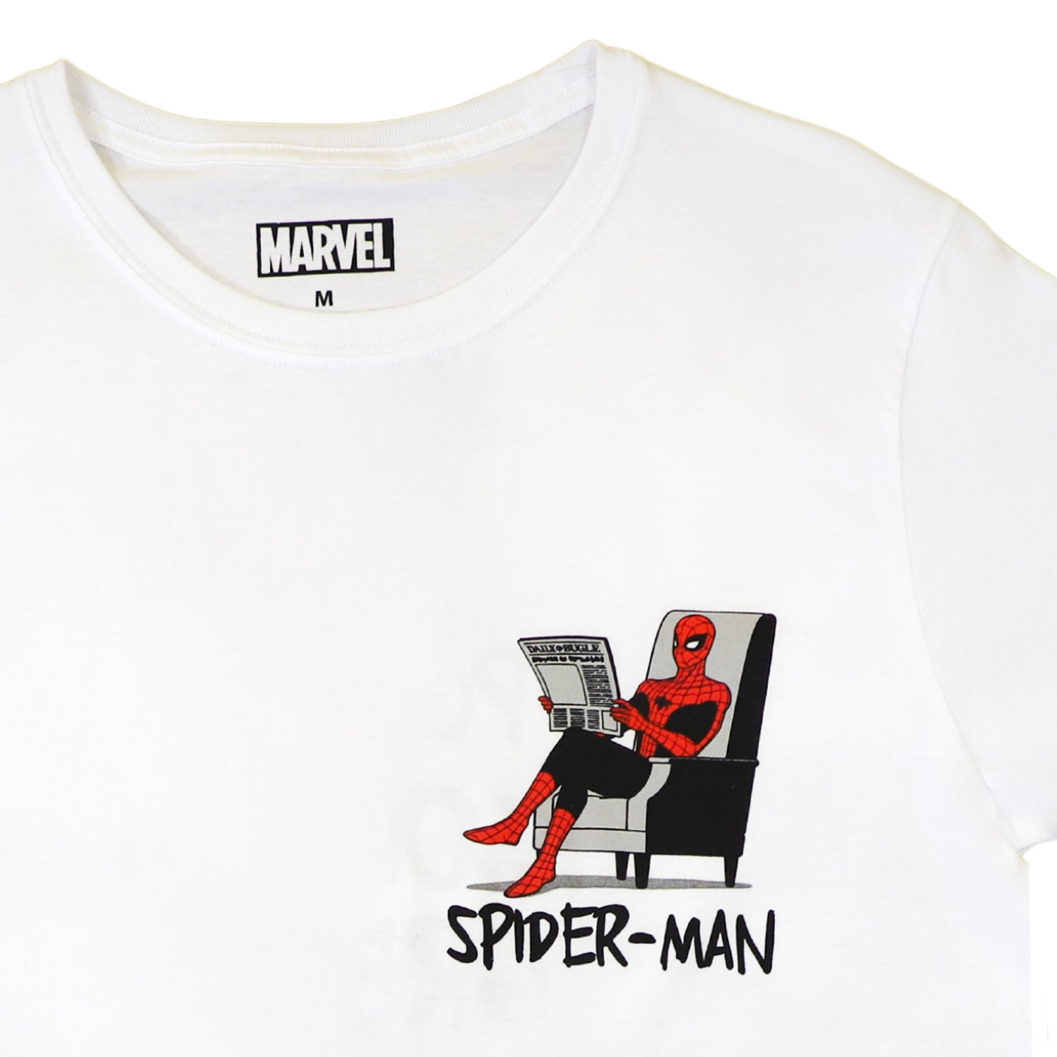 Polera Hombre Spiderman Working Blanco Marvel
