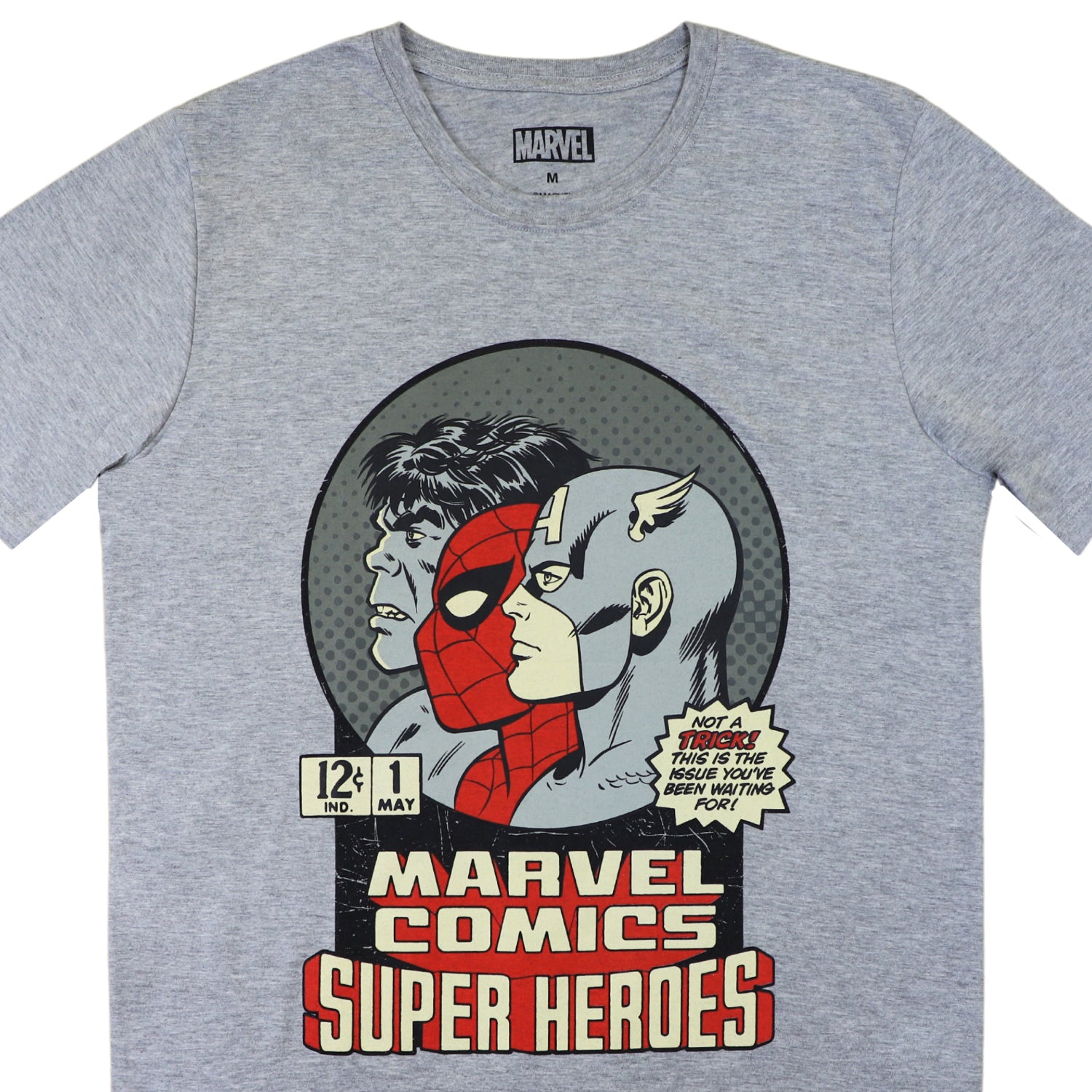 Polera Hombre Avengers Superheroes Gris Marvel