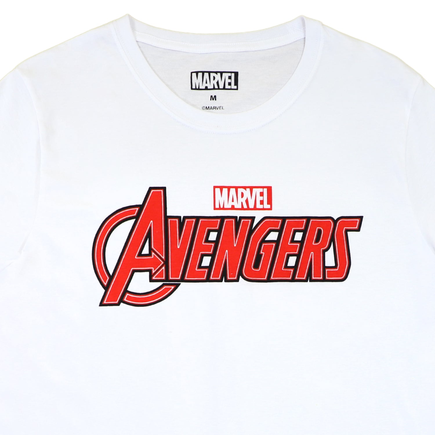 Polera Hombre Avengers Logo Blanco Marvel