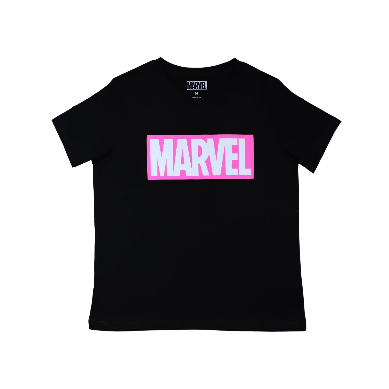 Polera Mujer Logo Negro Marvel