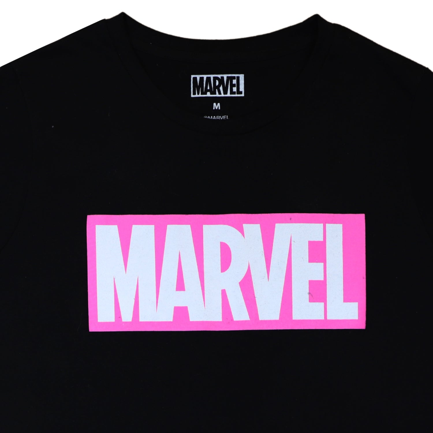 Polera Mujer Logo Negro Marvel
