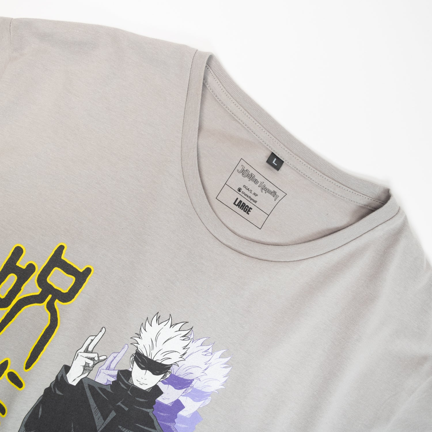 Polera Hombre Gojo Gris Jujutsu Kaisen