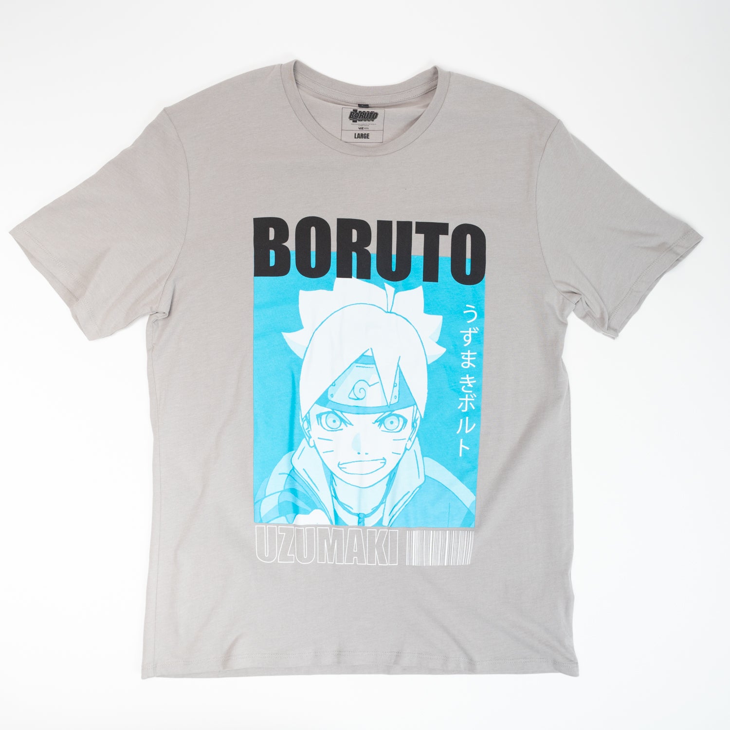 Polera Hombre  Boruto Strong Gris