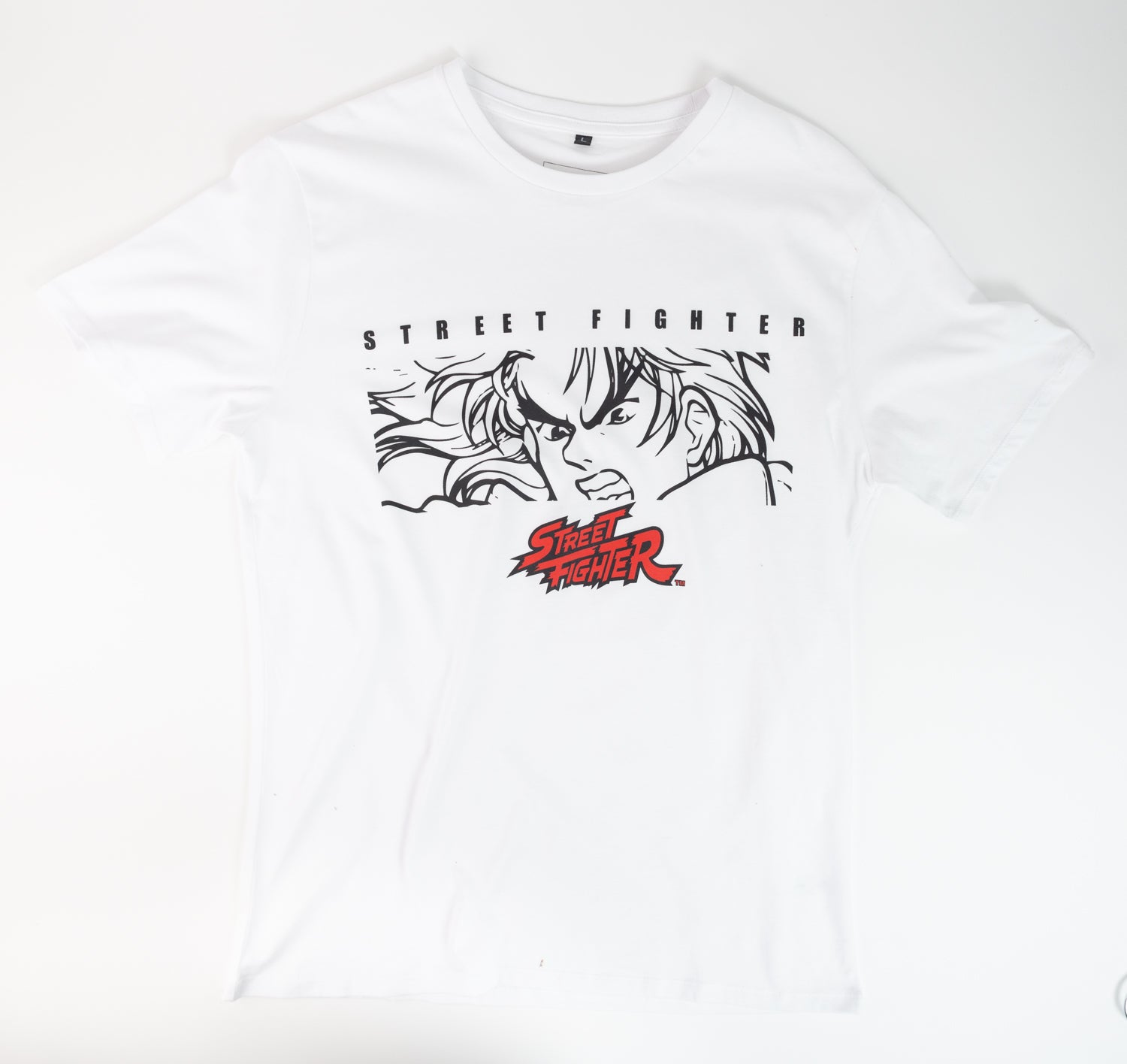 Polera Hombre Street Fighter Angry Man Blanco