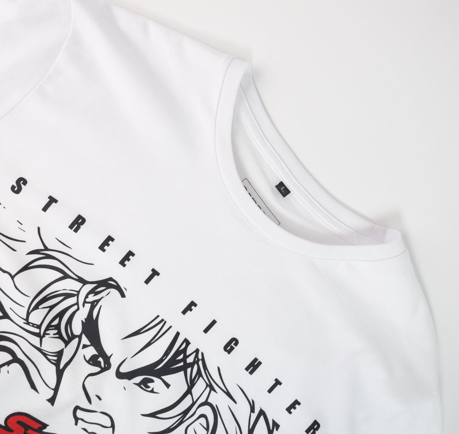 Polera Hombre Street Fighter Angry Man Blanco