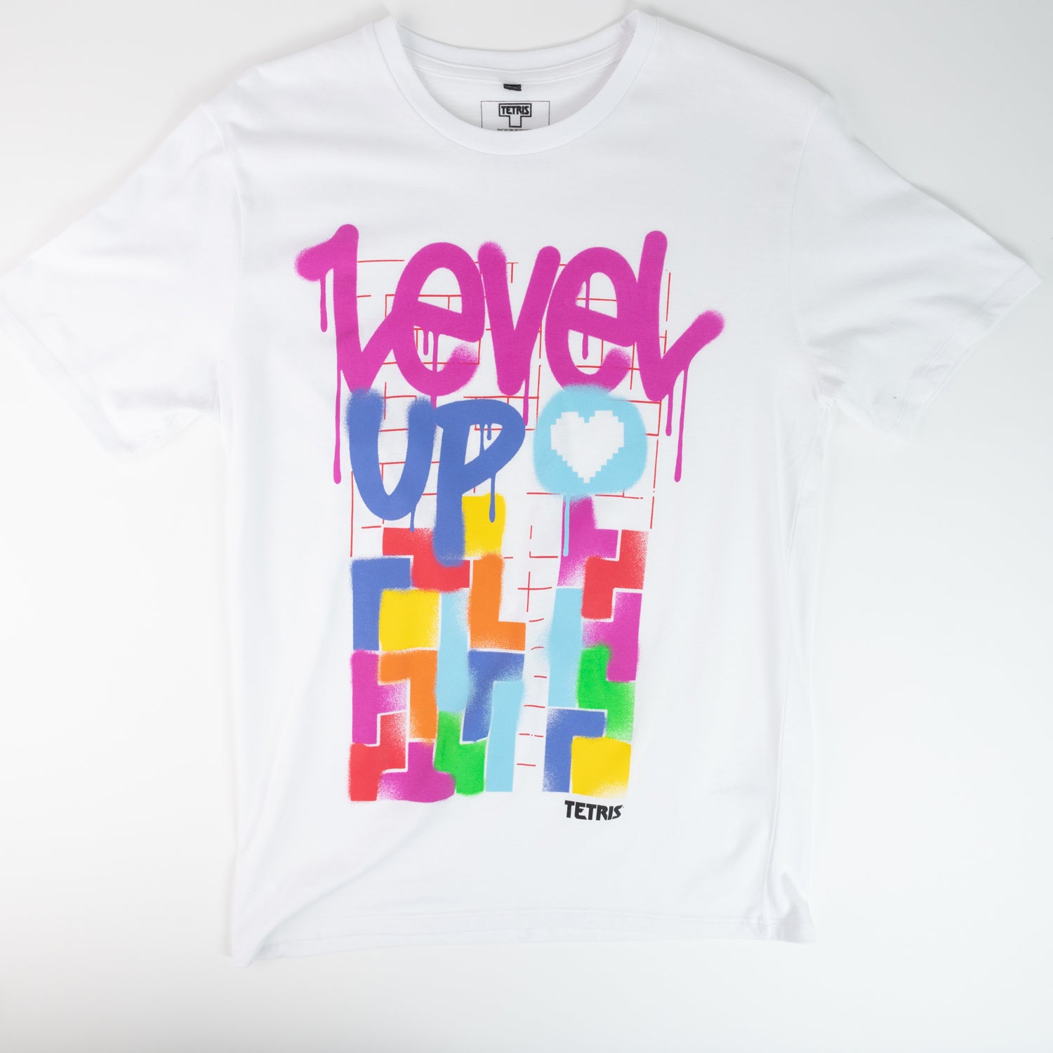 Polera Hombre Tetris  Level Blanco