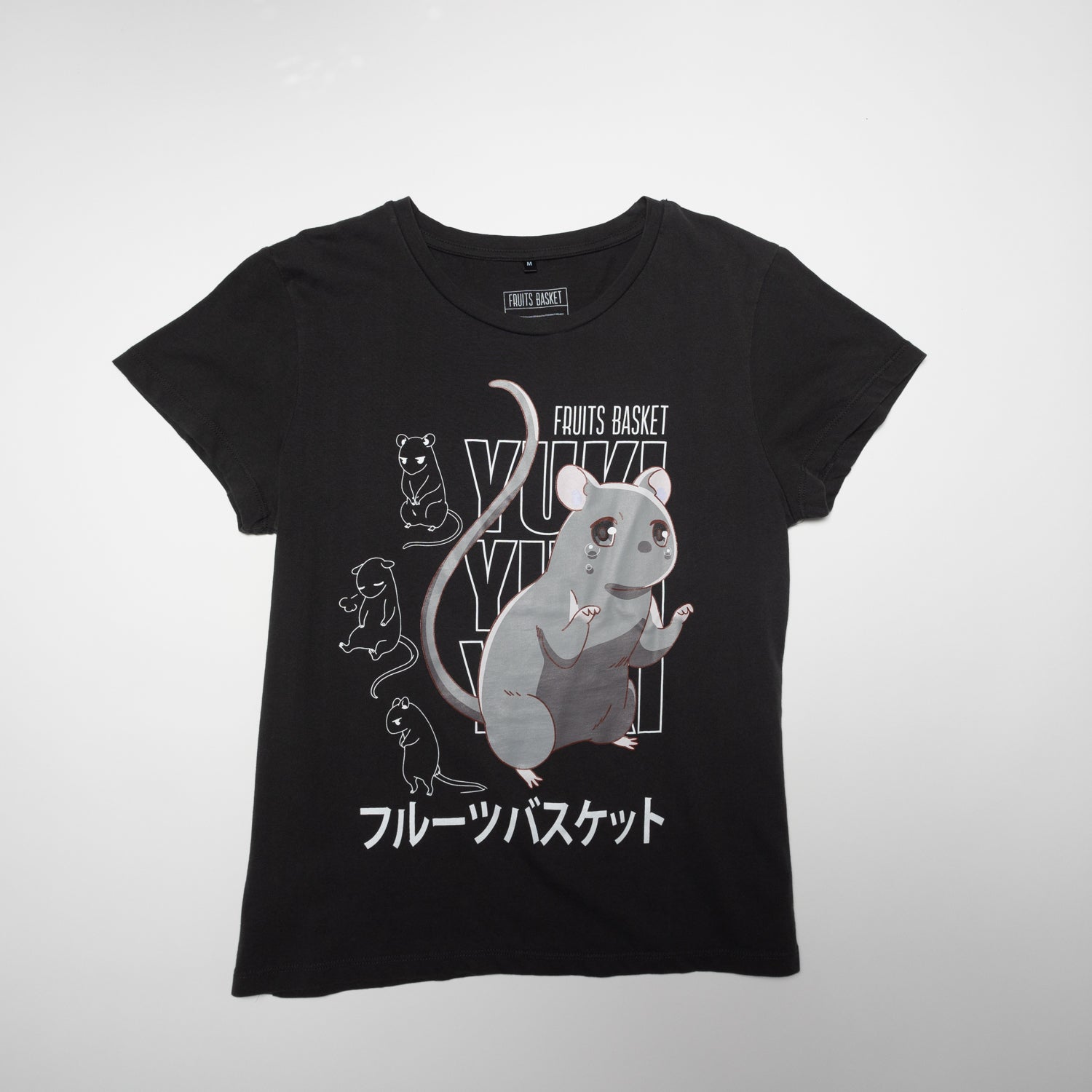 Polera Mujer  Fruits Basket  Animal Gris